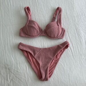 pink vetchy crinkle bikini